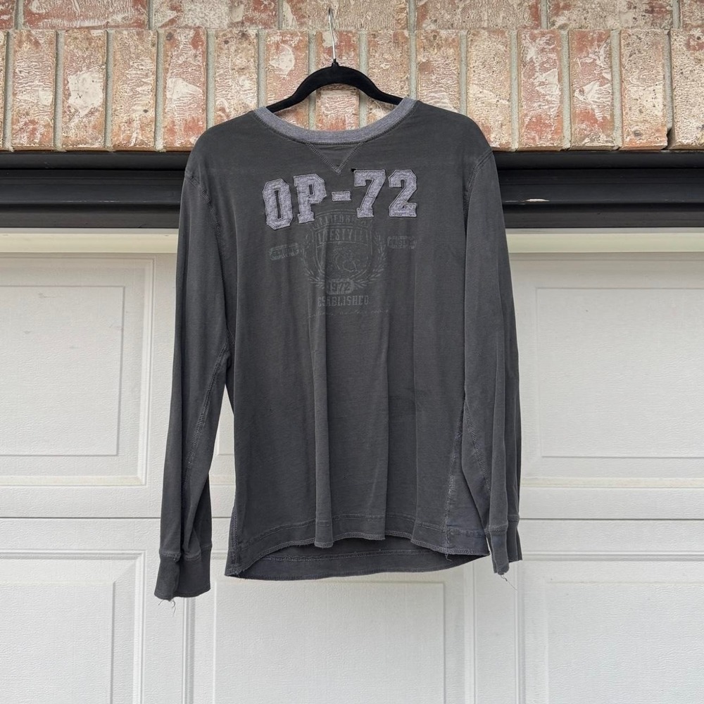 BLACK OP-72 OVERLOCK Y2K LONG SLEEVE